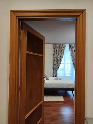 Letto o letti in una camera di Palazzo il Convento Universita