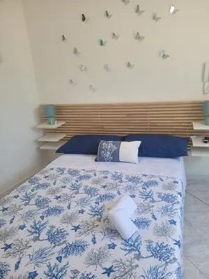 Letto o letti in una camera di Casa di Eva
