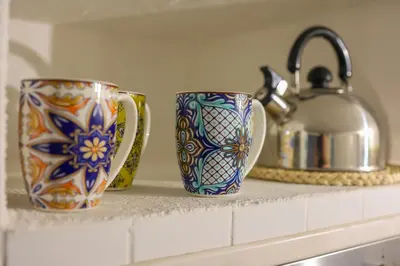 Set per la preparazione di tè e caffè presso La grotta bianca