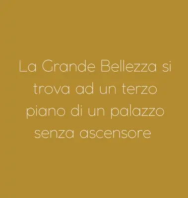 Planimetria di La Grande Bellezza