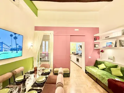 TV o dispositivi per l'intrattenimento presso Alma de Chiaja - Luxury Design Home Plebiscito