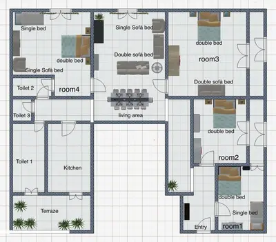 Planimetria di Grandi Residenze Napoli- Piazza Carità con vista
