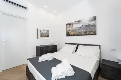 Letto o letti in una camera di La casa di nonna