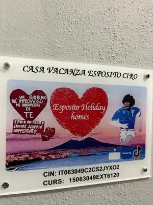 Certificato, attestato, insegna o altro documento esposto da Esposito Holiday homes
