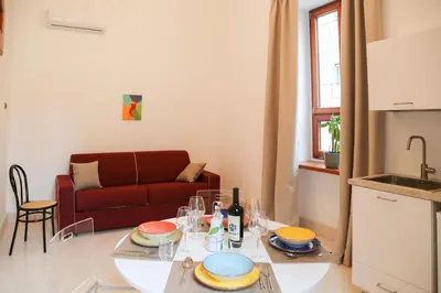 Area soggiorno di Exclusive Apartment Five minutes from the Sea