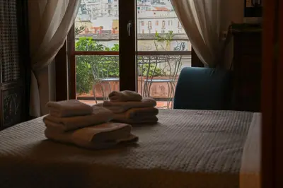 Letto o letti in una camera di B&B Casamiranapoli