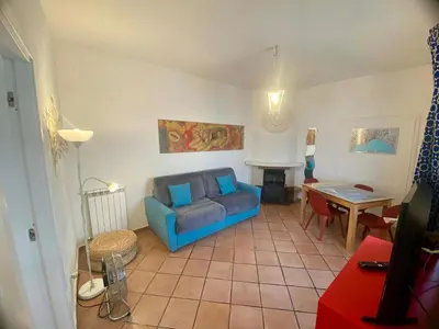 Area soggiorno di Seagulls House in the Heart of Naples Via Toledo