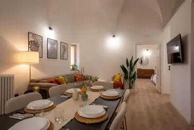 Area soggiorno di Parthenope Luxury Suite in the center of Naples