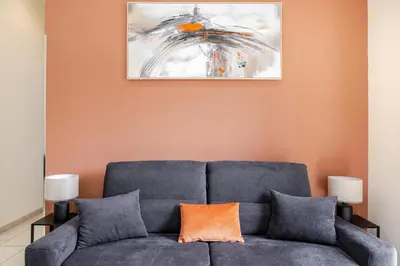 Area soggiorno di Al Maschio Angioino Apartment - In the center of Naples
