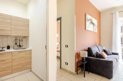 Area soggiorno di Al Maschio Angioino Apartment - In the center of Naples