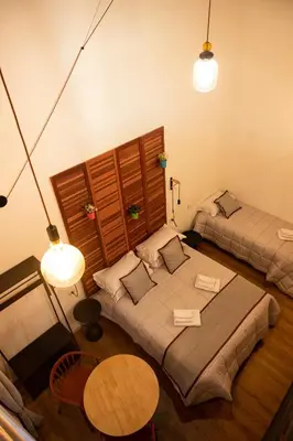Letto o letti in una camera di B&B Vico Giganti