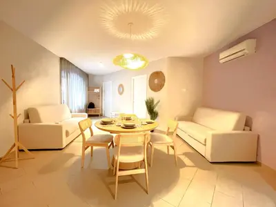 Area soggiorno di Aura Suites Napoli