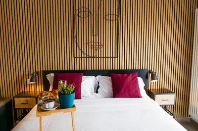 Letto o letti in una camera di Studio19