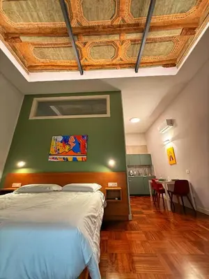 Letto o letti in una camera di Casa Amato