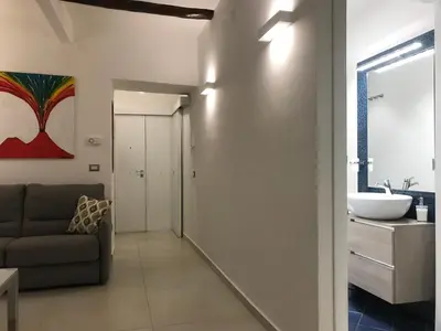 Area soggiorno di Napoli Plebiscito Apartment