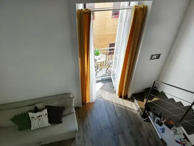 Area soggiorno di casa vacanza il sole di Napoli
