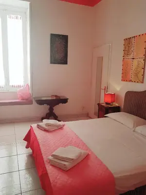 Letto o letti in una camera di B&B Platamon