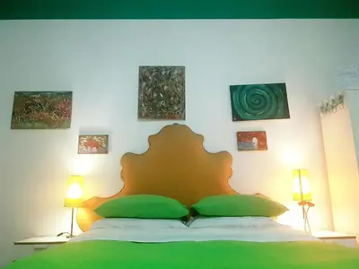 Letto o letti in una camera di B&B Platamon