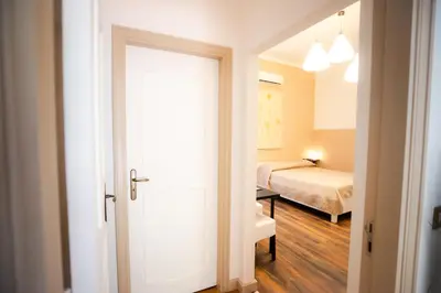 Letto o letti in una camera di Casa Matys