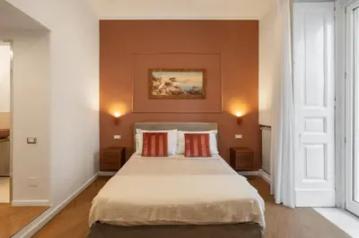 Letto o letti in una camera di B1flat Mergellina - Napoli