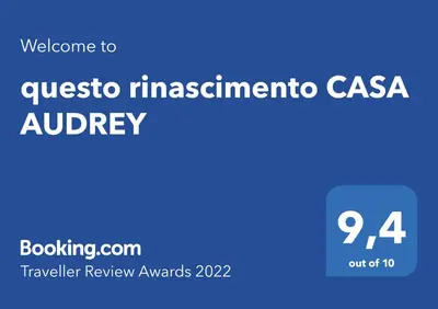 Certificato, attestato, insegna o altro documento esposto da questo rinascimento CASA AUDREY