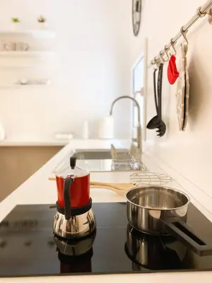 Cucina o angolo cottura di Rosso Partenopeo Suite