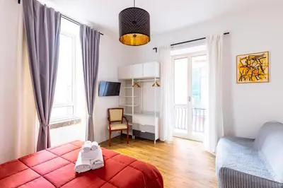 TV o dispositivi per l'intrattenimento presso Barrio 133 - double bedroom in center by Napoliapartments