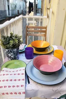 Balcone o terrazza di casa dei gemelli