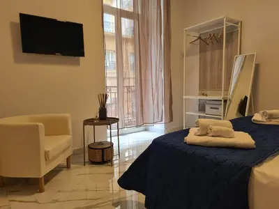 Letto o letti in una camera di Riben home